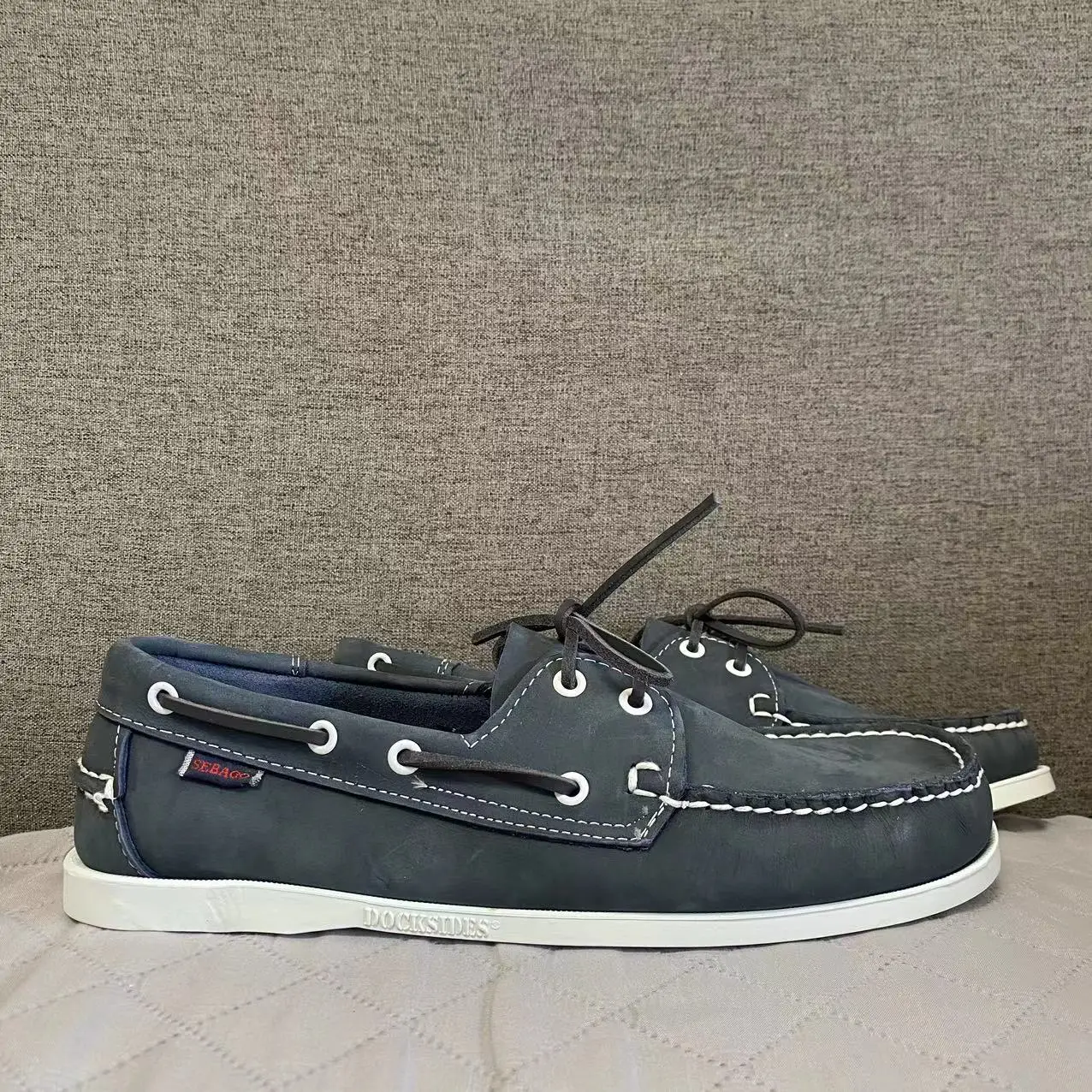 

Authentic Sebago Docksides Shoes - Premium Leather Moc Toe Lace Up Boat Shoes D033