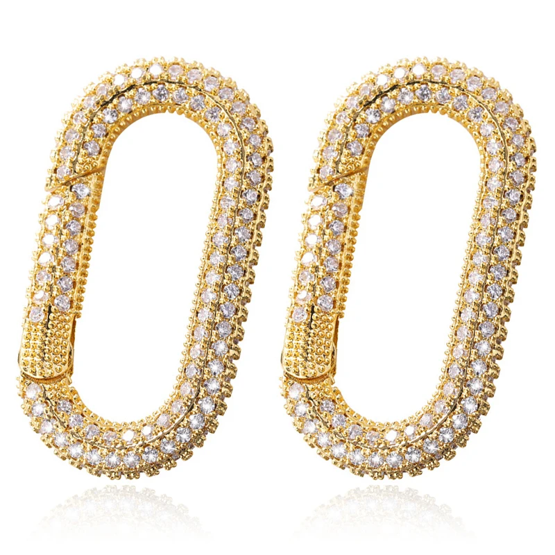 Медные металлические застежки-крючки карабин с переходными кольцами концевые