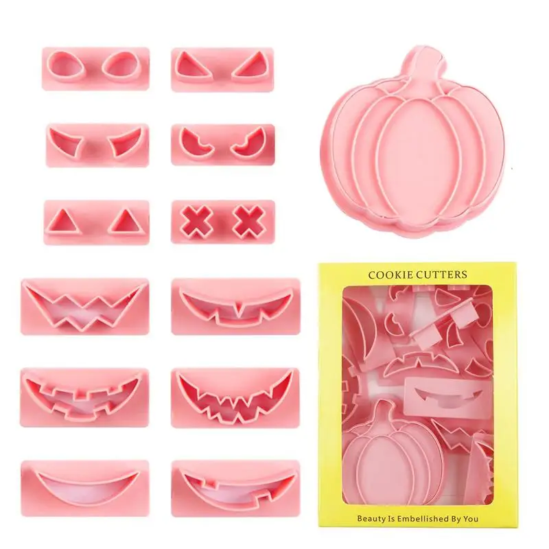 

Halloween Cookie Cutters For Baking Halloween Biscuit Cutter Odorless Pumpkins Cutter Food Grade Non-Fading Clay Toys Cutter