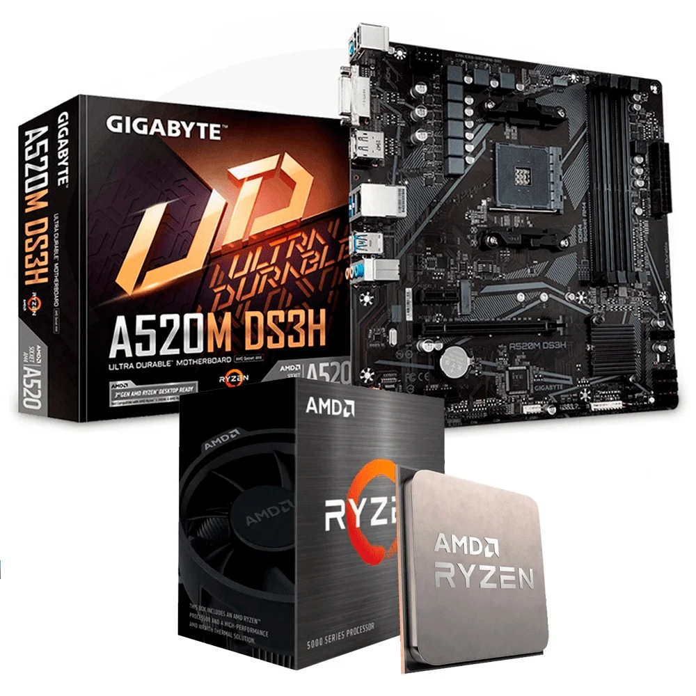 

Kit Upgrade, AMD Ryzen 5 5600G, Gigabyte A520M DS3H