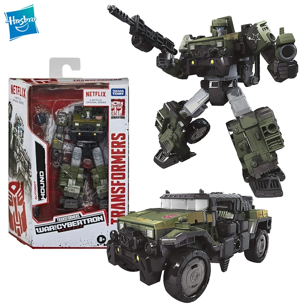 

Original Hasbro Transformers WFC Trilogy Netflix Autobot Hound 13cm Deluxe Action Robot Figures Collectible Model Toy Gifts