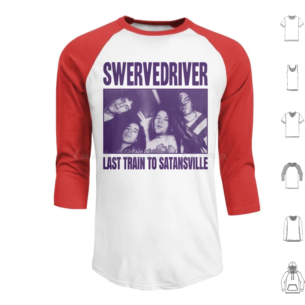 Толстовки Swervedriver/Last Train To Satansville с длинным рукавом цепочка изображением Иисуса и