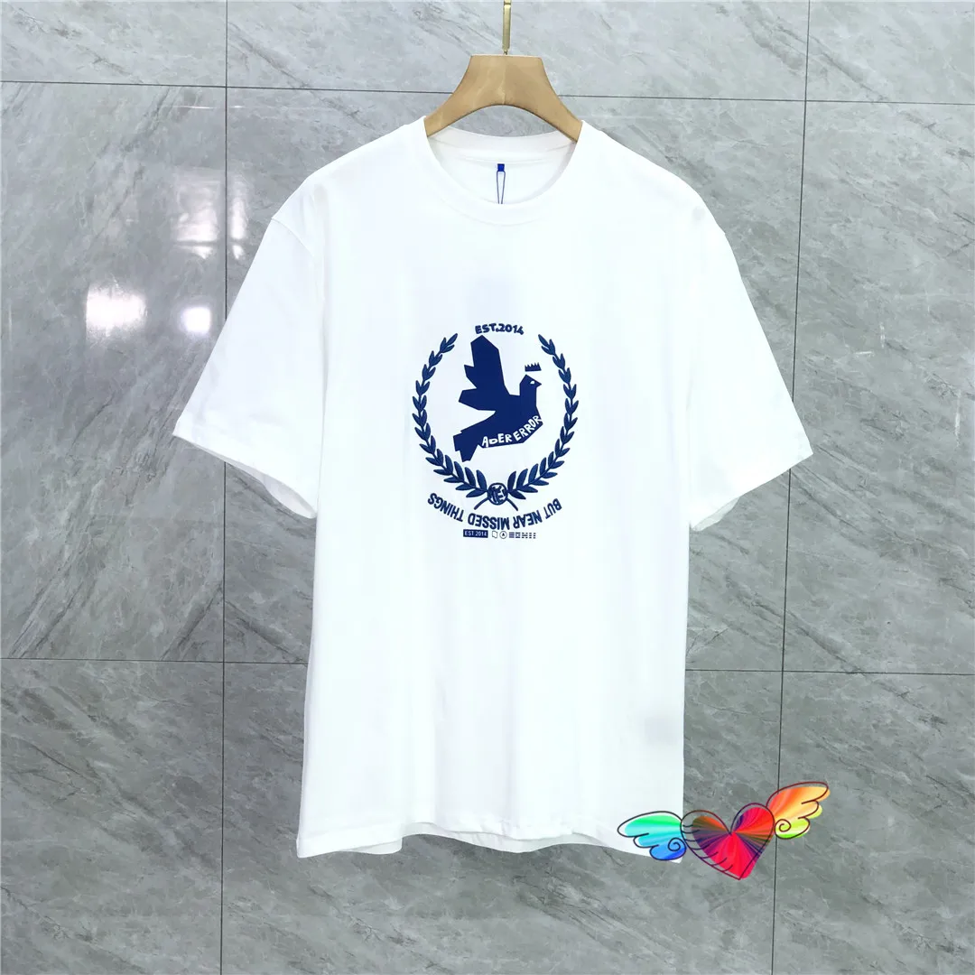 

White ADER ERROR Bird T-shirt 2022ss Men Women 1:1 High Quality Graphic Embroidery Ader Error Tee Oversize Tops Short Sleeve