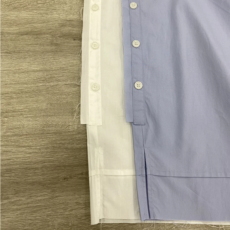 Ader Error Irregular Shirt Burn Creative Loose Asymmetric Men Women Shirts ADER Couple Long Sleeves