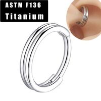 astm f136 titanium septum clicker piercing nose ring double lined hinged segment hoop ear tragus cartilage helix earring jewelry