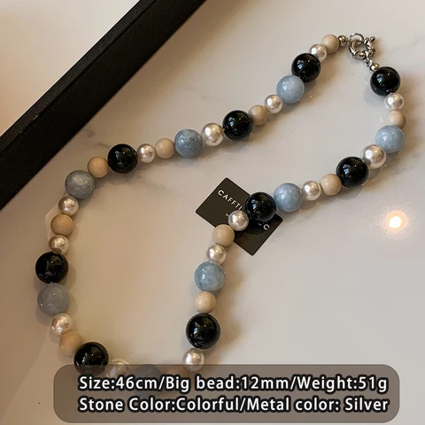 Ожерелье Таоя из натурального камня, медный сплав