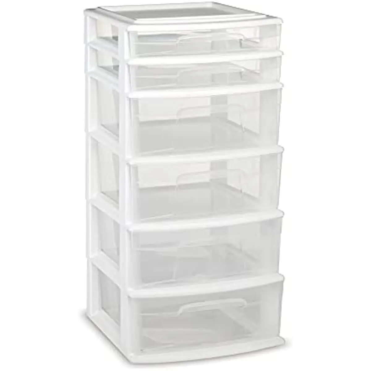 6 Drawer Medium Cart White Storage Box