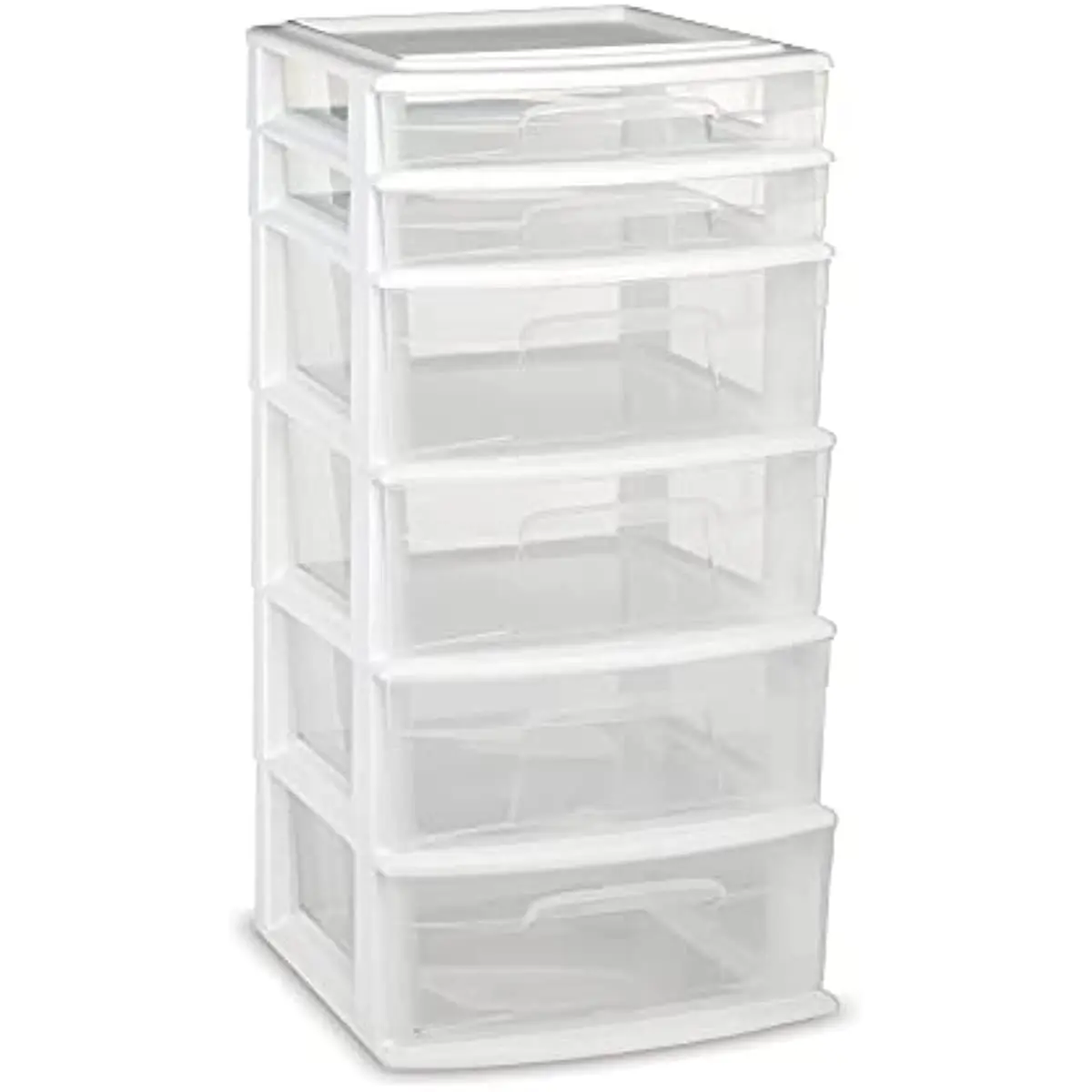 

6 Drawer Medium Cart White Storage Box