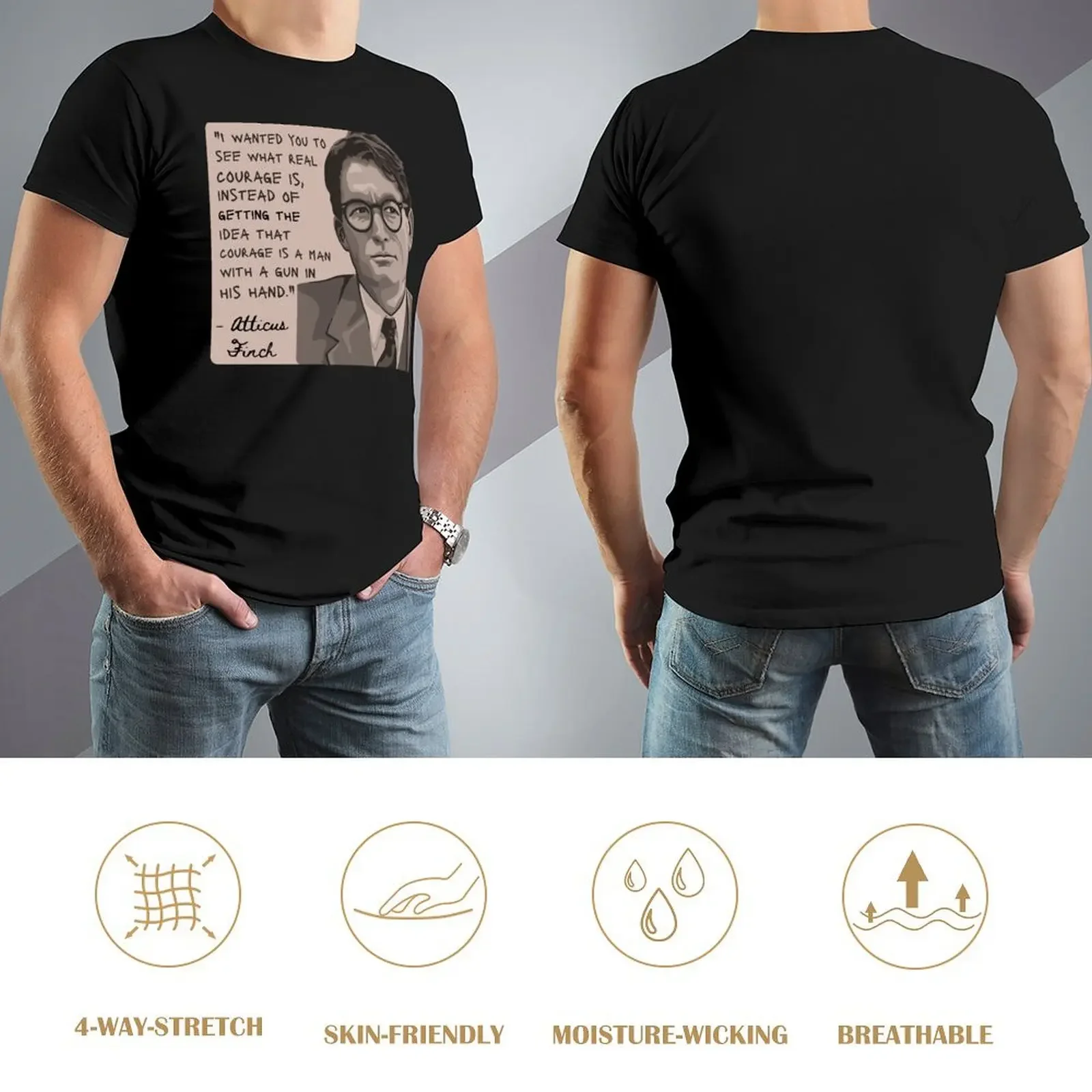 Футболка Atticus Finch Quote мешковатые рубашки дешевые вещи простые черные футболки для