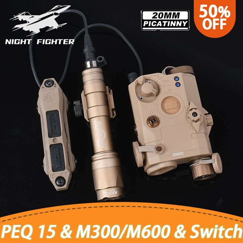 Тактический фонарик PEQ 15 SF M300A M600C Аксессуары для пистолета страйкбола