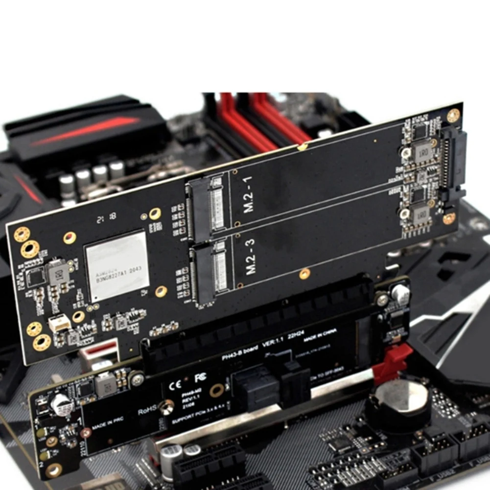PCIE 4 0-канальный разветвитель расширительная плата 8 + 4Hyper Ultra Quad VROC M.2 NVMe Port Expansion Riser
