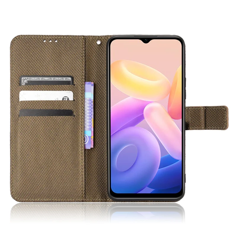 Подходит для VIVO Y55S 5G V2156A Y72T Роскошный чехол-книжка из искусственной кожи с