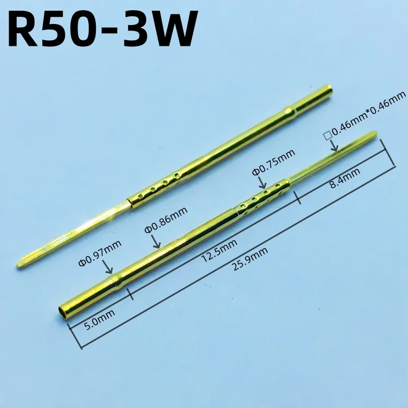 

20/100 шт. R50-1W R50-2W R50-3W тестовый штифт P50-B1 гнездо латунная трубка игольчатая втулка седло проволочная втулка для зонда 25,9 мм диаметр 0,86 мм