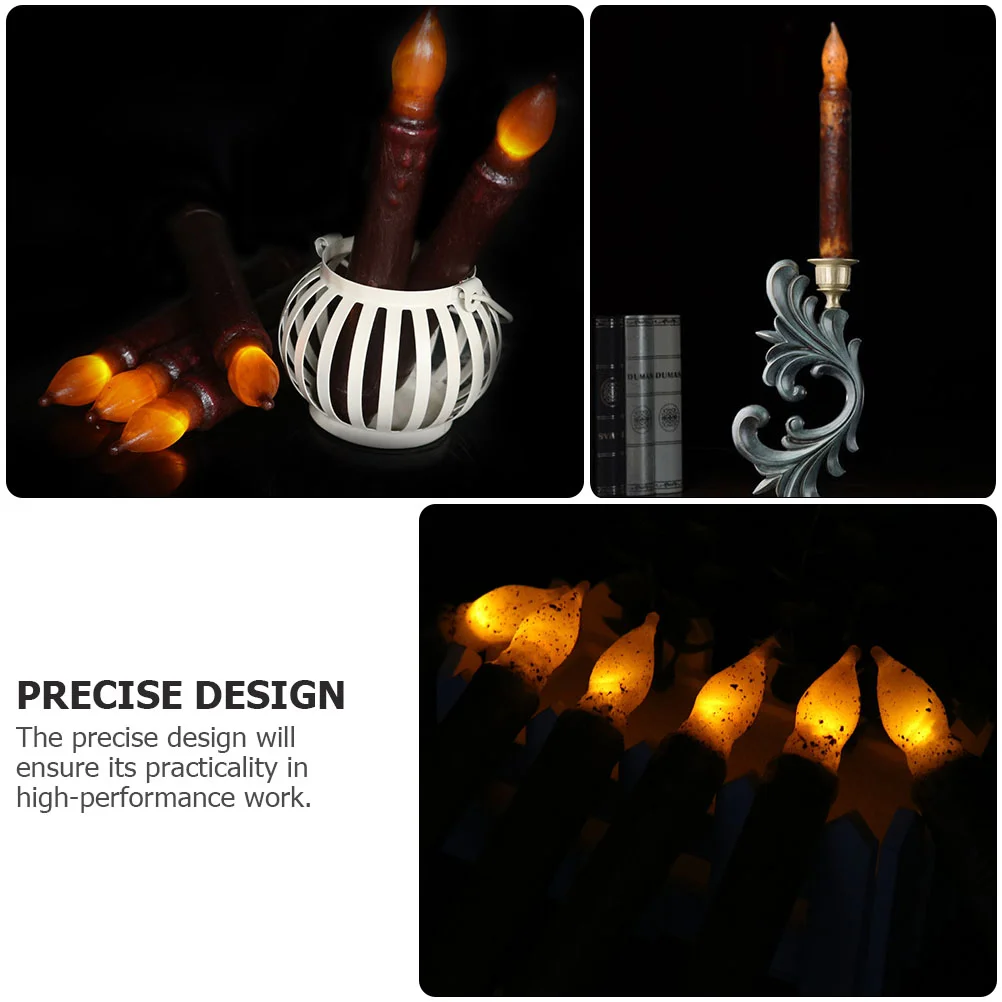 6 шт. конические свечи на Хэллоуин чайные с дистанционным управлением свадебная