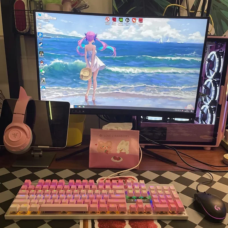 

2023 trend Keys OEM Profile PBT Keycaps Gradient Rainbow Keycap For MX Switches Mechanical Keyboard Backlit RGB Gaming Custom Ke