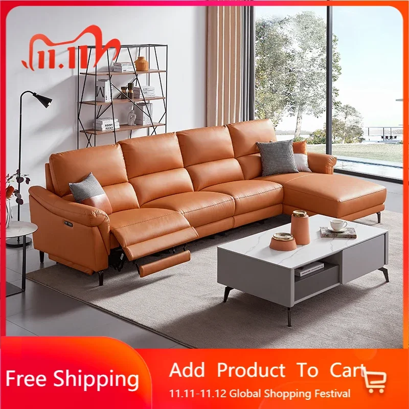 

Luxury Reclining Sofas Puffs Leather Couch Electric Reclinable Modular Sleeper Sofa Bed Floor Chaise De Bureaux Salon Furniture