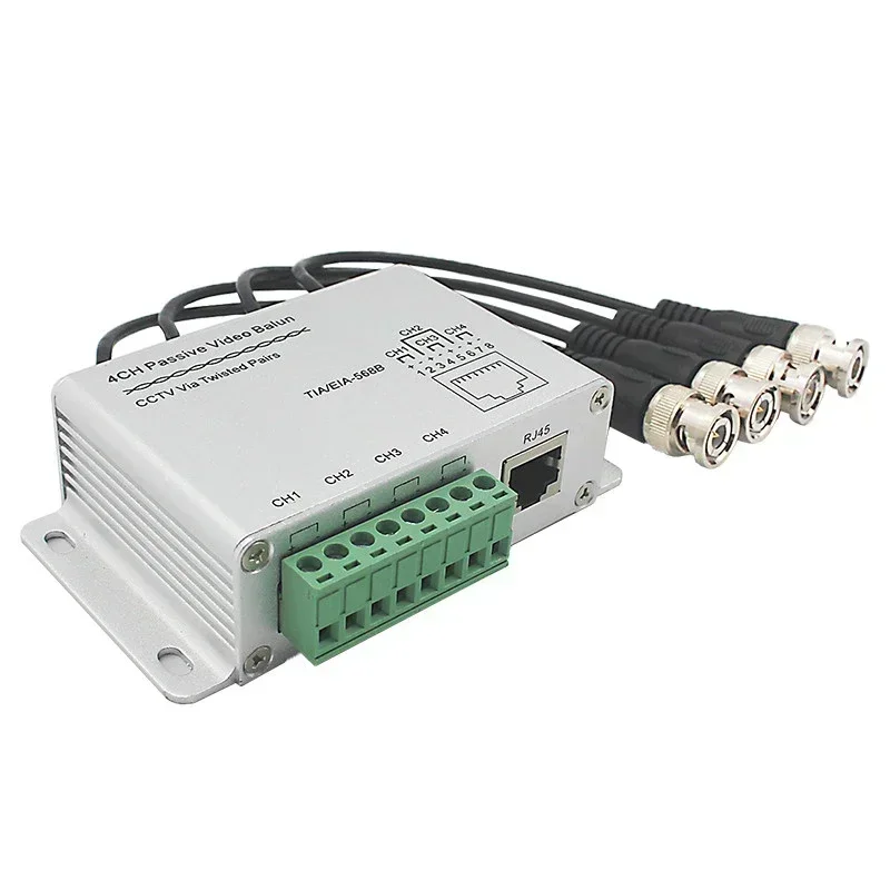 4-канальный пассивный передатчик видеонаблюдения видеобалун BNC Male to UTP Rj45 Cat5 4 CH