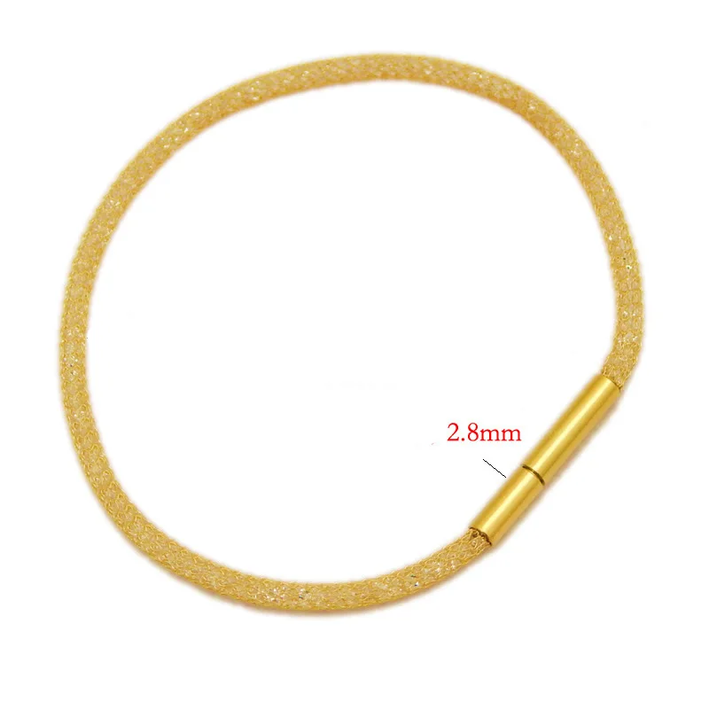 Женский браслет-змея из нержавеющей стали золотистый/серебристый круглый