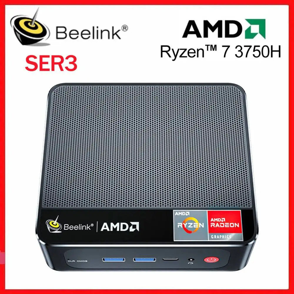 

Beelink SER3 R7 AMD Ryzen 7 3750H Windows 11 Mini PC DDR4 8GB SSD 256GB Wifi5 4K Dual HD 1000M LAN Desktop Computer 16GB 500GB