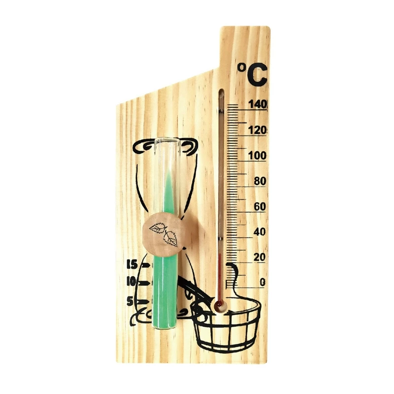 

Compact Sauna Thermometer with Wall Hanging Design Indoor Thermometer Temperature Meter Accuracy ±2℃ Range 0-140 ℃ E65B