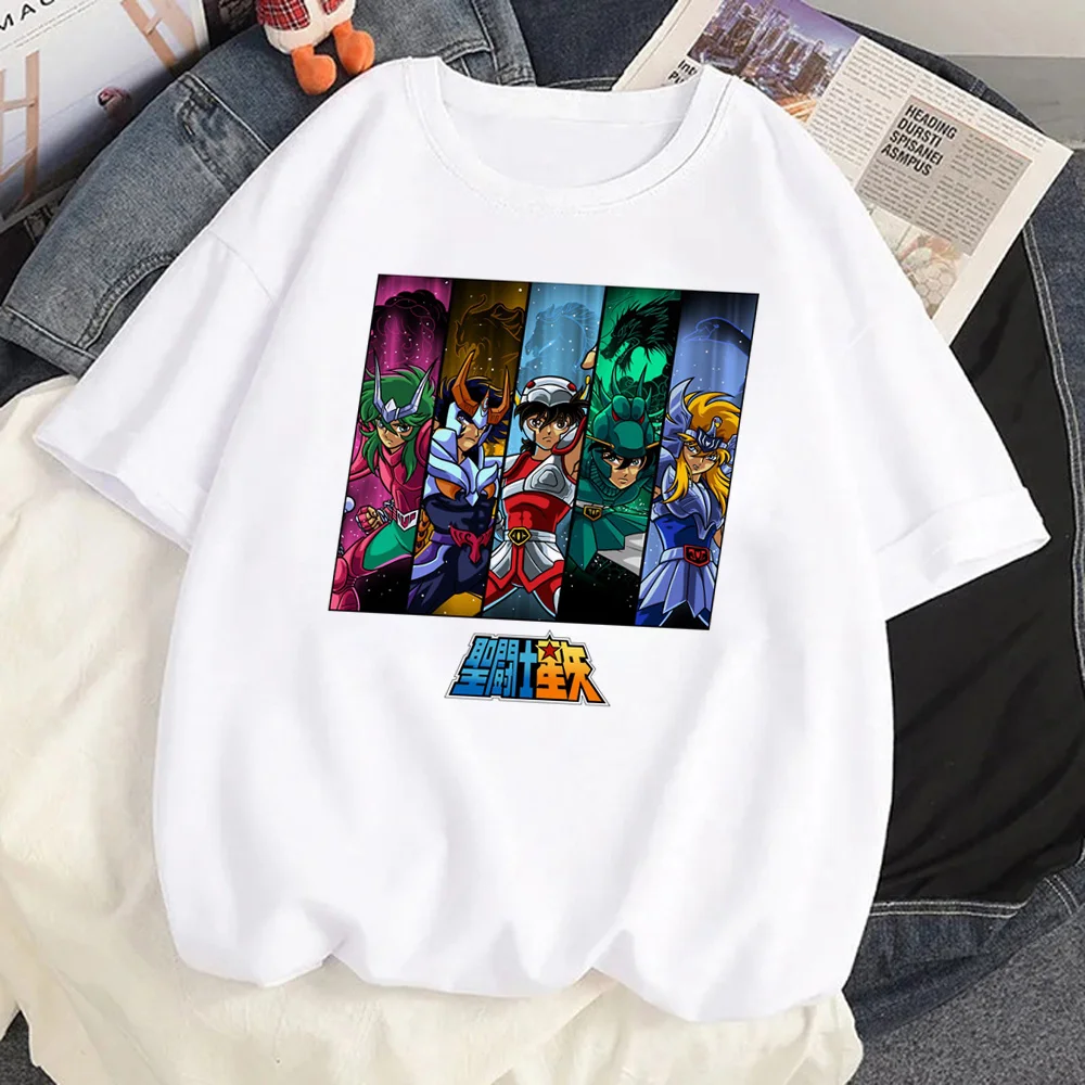 

Knights of the zodiac t shirt men graphic streetwear designer t-shirts man designer comic anime clothing