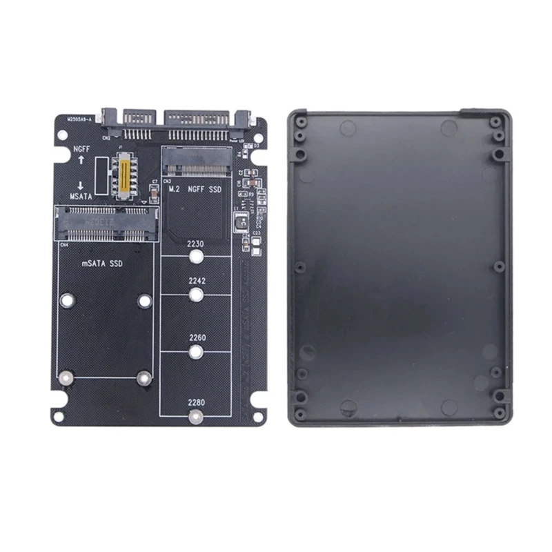 Корпус для внешнего жесткого диска 2 интерфейса MSATA и M.2 NGFF на SATA3 с USB-кабелем