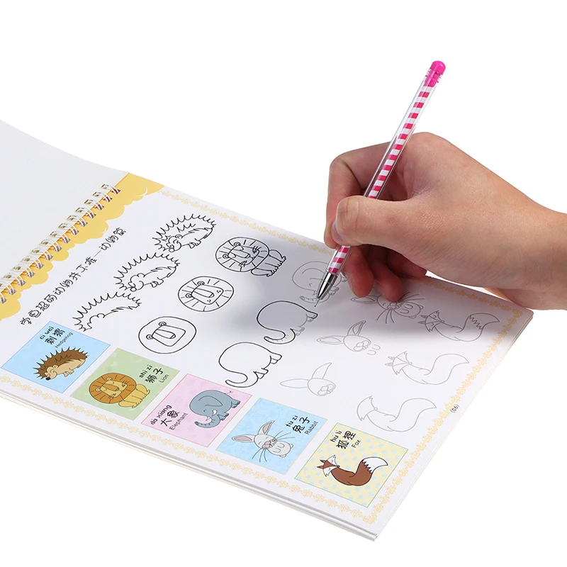 

Animal / Vegetable / Plant Cartoon Baby Drawing Book Coloring Books for Kids Simple Strokes Children's Painting Enlightenment