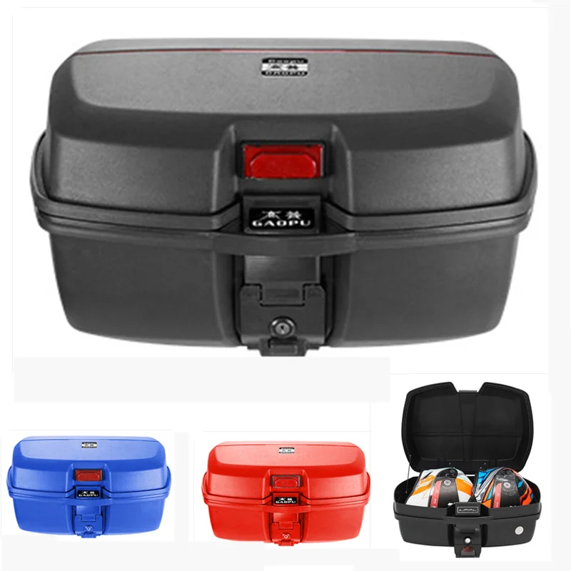 

Durable Multifunctional 45L Motorcycle Cushion Tour Tail Box Motorcycle Luggage Box Top Case with 2 Keys Scooter Luggage