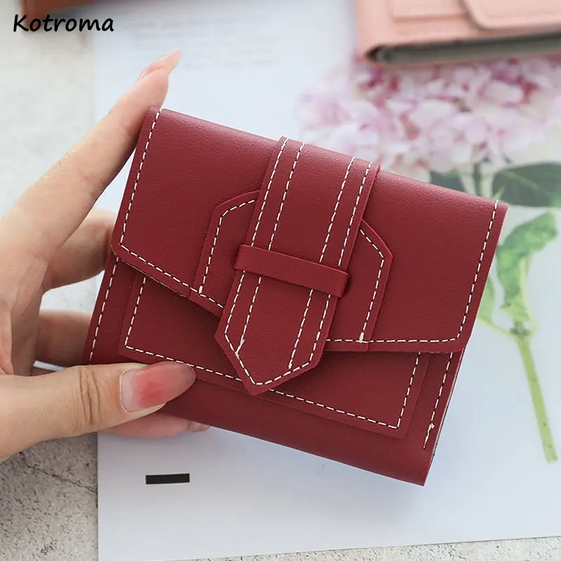 Женские Короткие Кошельки из искусственной кожи карамельных цветов простой