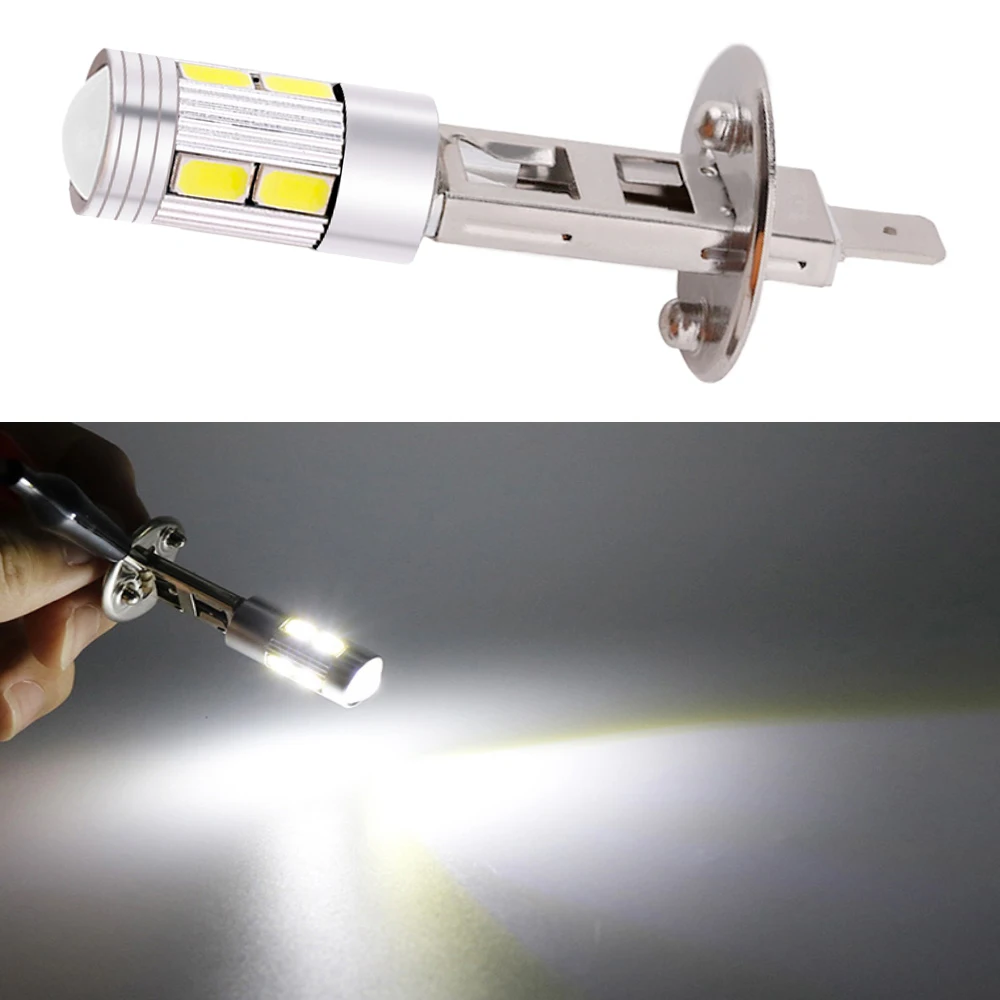 

1pcs Car Daytime Light H1 H3 Interior Reading Dome Led 10SMD 5630 Fog Signal Turn Lamp Brake Packing Bulb License Plate Leds 12V