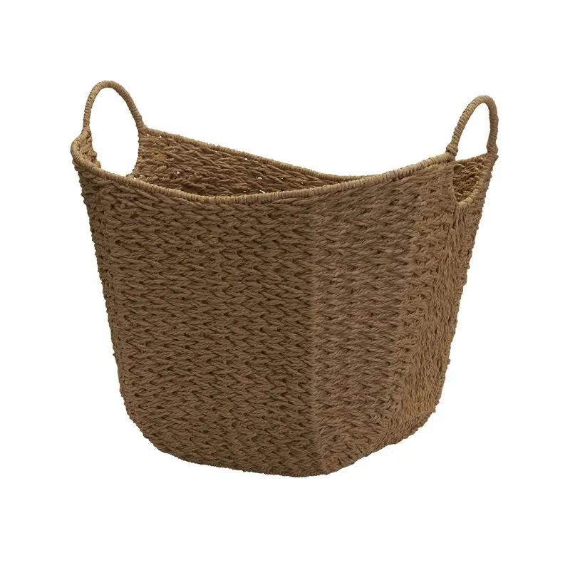 

Container for Organizing Fashionable Wicker Decorative Storage Basket with Handles, Seagrass Container for Efficiently Organizin