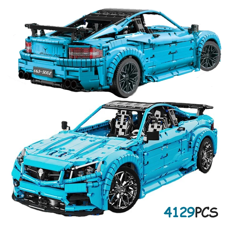 

Совместим с высокотехнологичными конструкторами Lego MOC Mercedes Benz C63 AMG, конструктор Супер гоночный автомобиль, набор моделей, кирпичи, игрушки для детей, подарок для мальчика