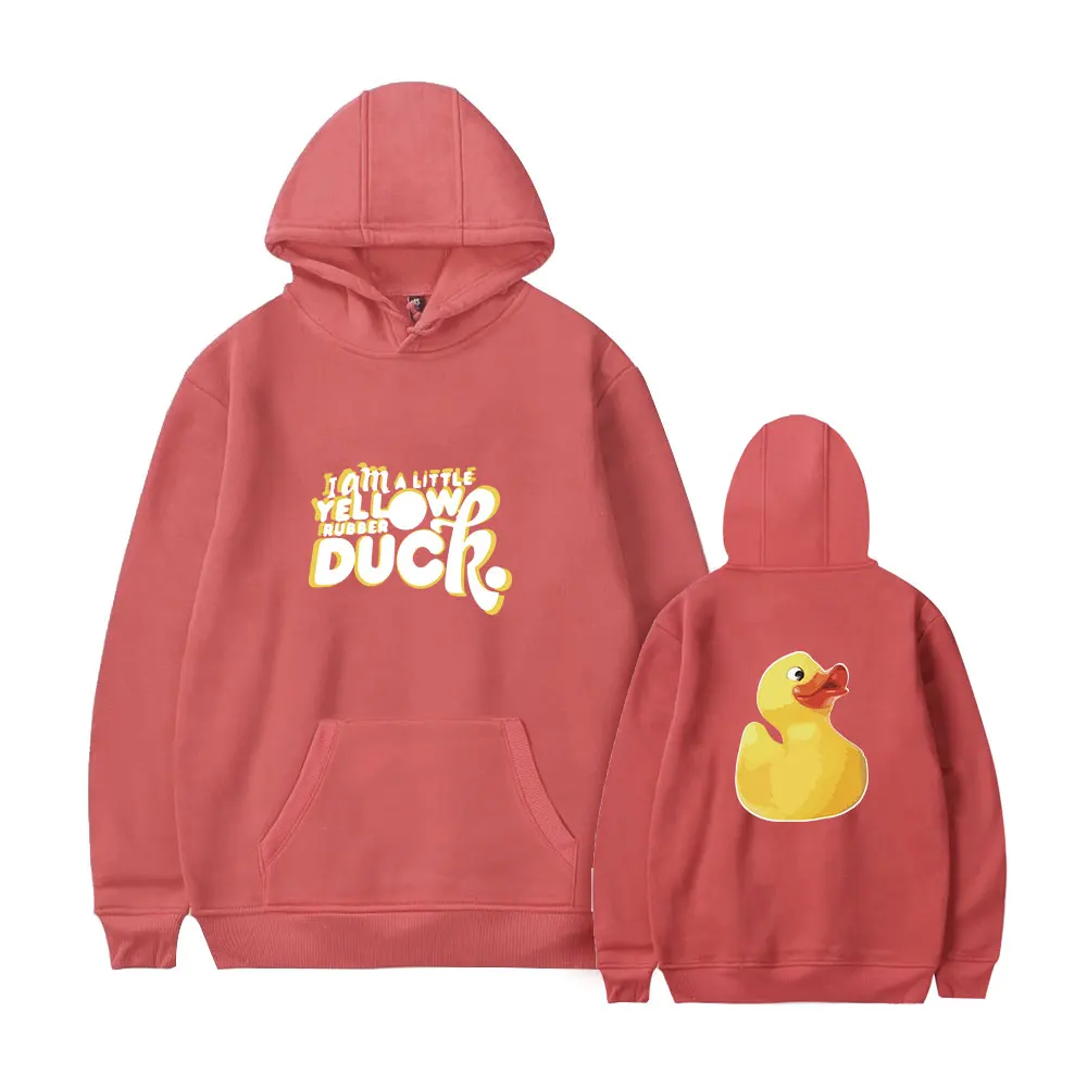 

2023 Autumn and Winter New Style with Cute Duck Print Pattern Men's Hooded Sweater Casual Daily Wear It's Worth Our Purchase