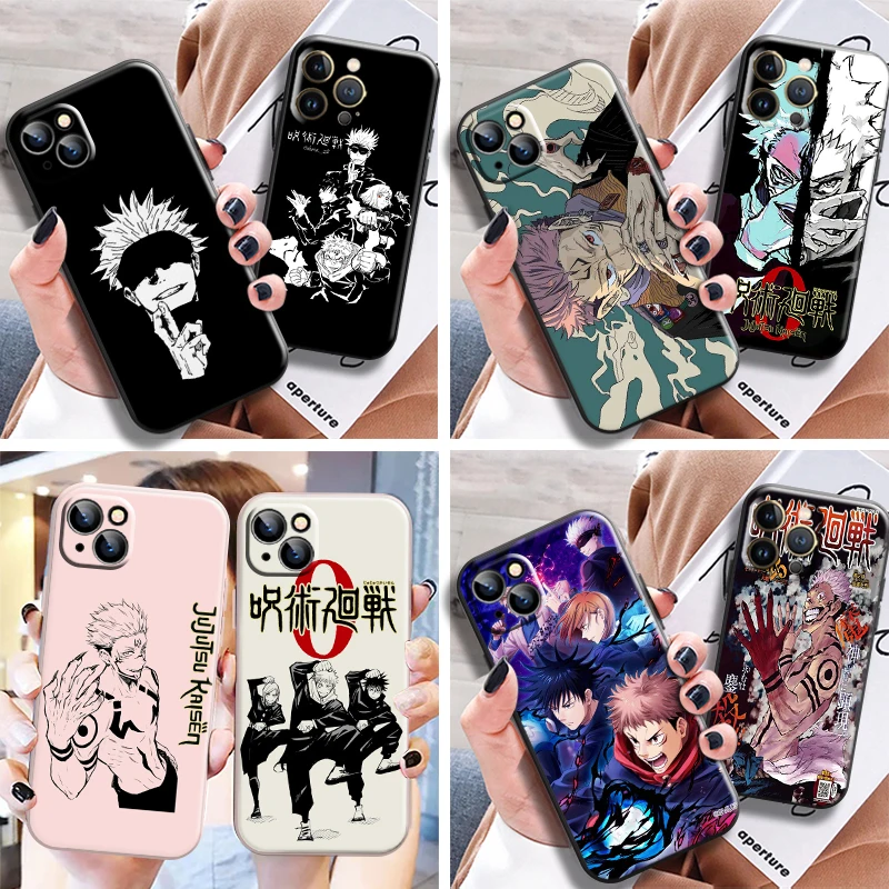 

Anime Jujutsu Kaisen Gojo Satoru Itadori Yuji Phone Case For iPhone 11 12 13 Pro Mini X XR XS Max 5 6 6S 7 8 Plus Silicon Cover