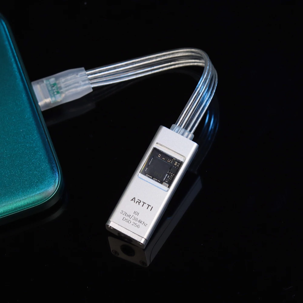 Фото Портативный USB аудио декодер ARTTI i01, усилитель для наушников, адаптеры для наушников CS43198 USB CT7601CR, декодер чипа Type-c до 3,5 мм №1