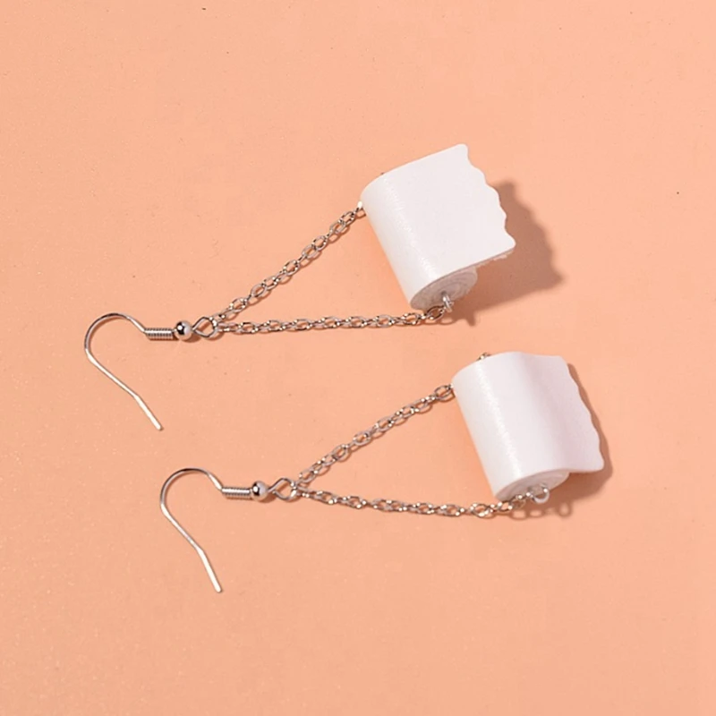 7 пар сережек из туалетной бумаги аксессуаров