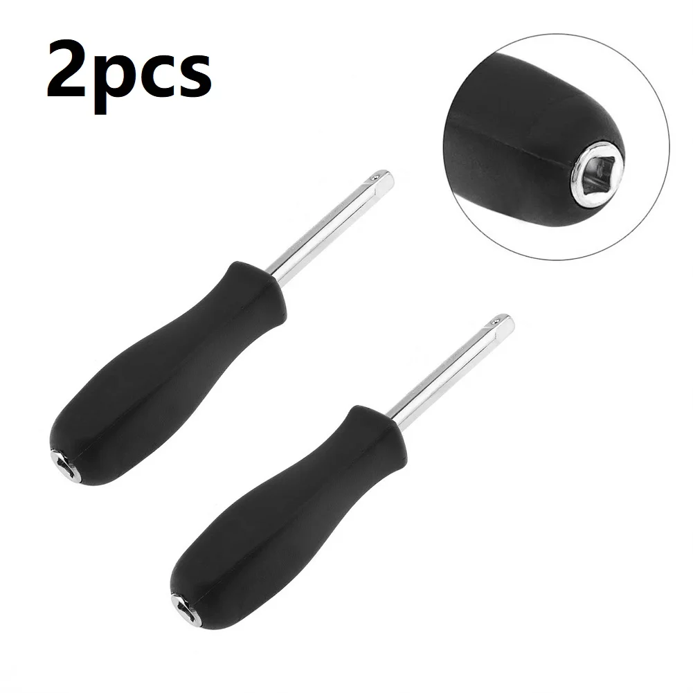 

2pcs Screwdriver Handle 1/4 Dual-purpose Bottom Hole Connection Handle Small Square Rod Spinner For Hand Tools