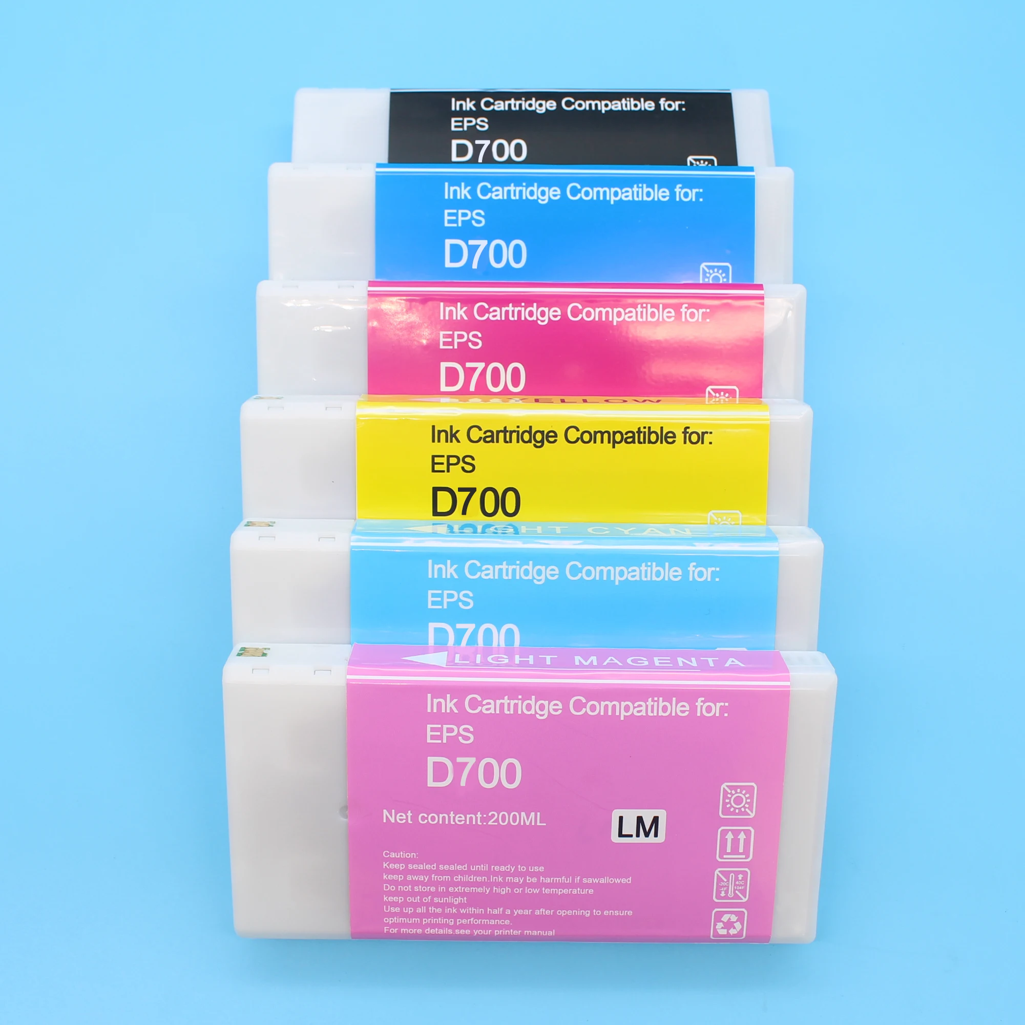 

For Epson SureLab D700 Ink Cartridge 200ml Full With Water Based UV Dye Ink and Disposable Chip