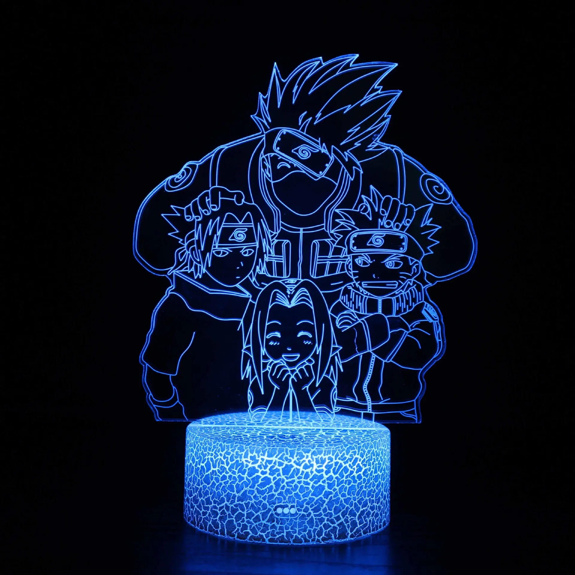 

ANIME Naruto Jiraiya Minato Hashirama Kakashi 3D LedLAMP Nightlights Color Changing Bandai Naruto Shippuden Light for Gift