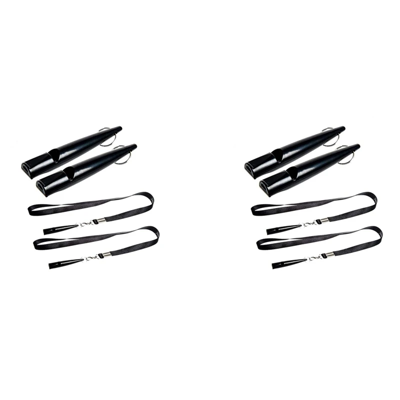 

Свисток для собаки, свисток для собаки 210,5 со шнурком, черный свисток для вызова собаки, лай (4 упаковки)