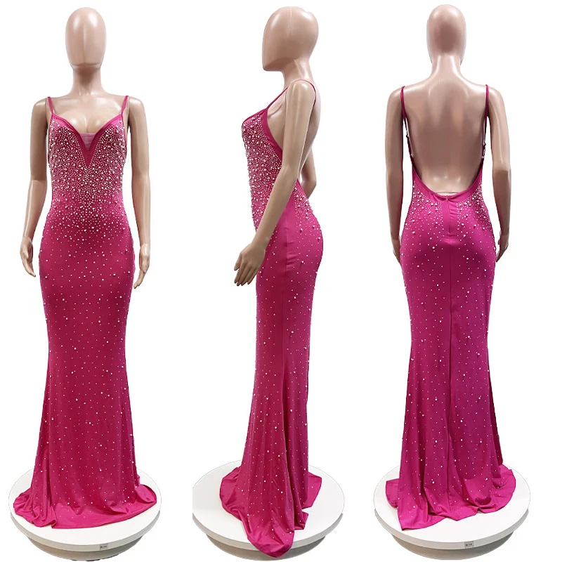Женское длинное платье-русалка элегантное Привлекательное платье до пола со