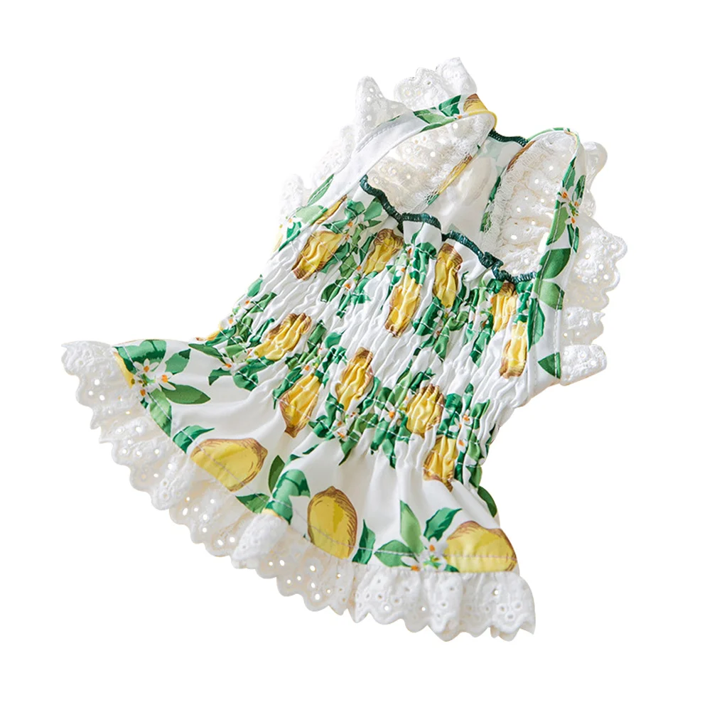 

Dog Dress Puppy Pet Clothes Apparel Dressesfor Summer Skirt Cat Dogs Girl Small Vest Birthday Floral Outfits Rabbit Sundress
