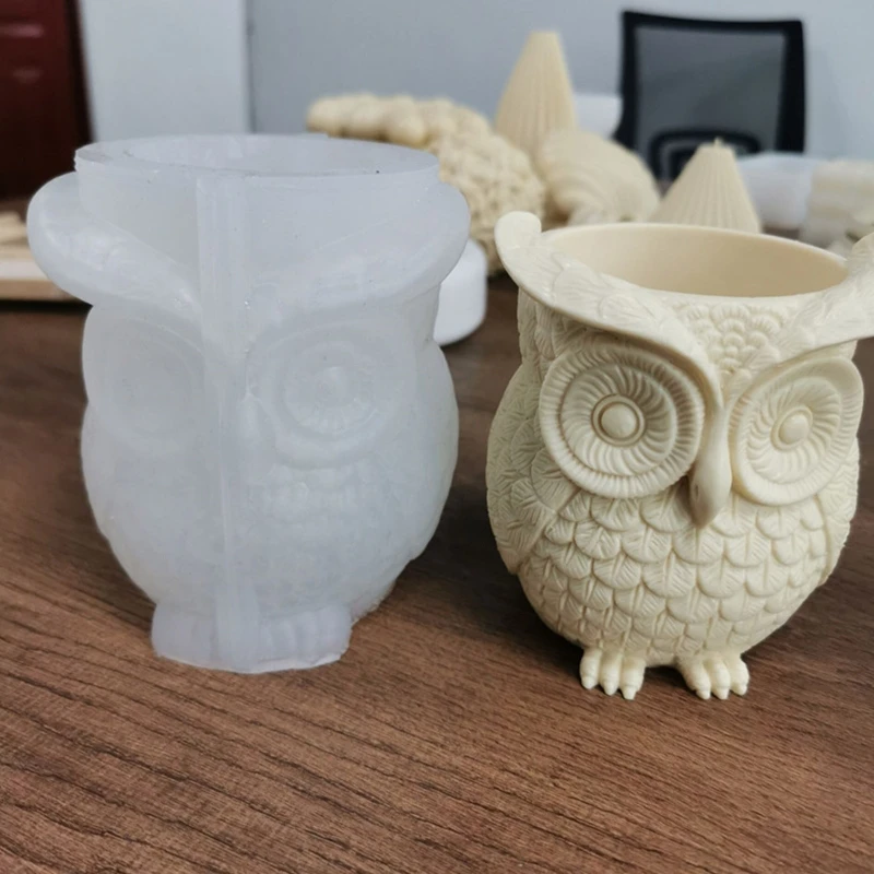 

Owl Planter Resin Silicone Mold Silicone Resin Art Molds DIY Resin Moulds Pen Holder Casting Mold Flower Pots Molds