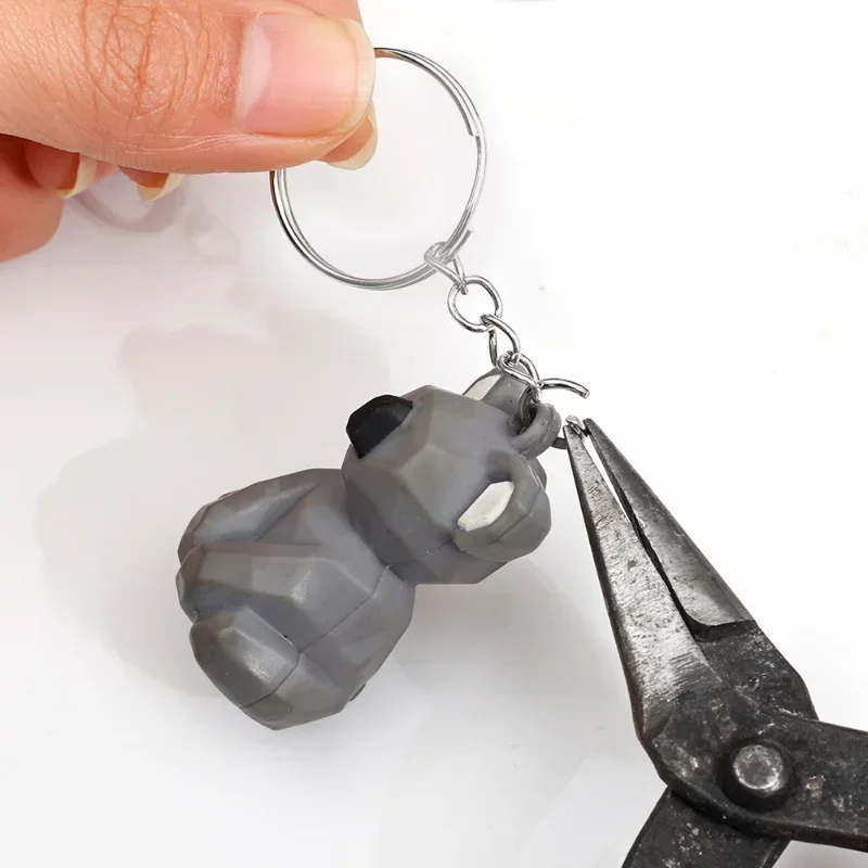 20-100 шт. металлический пустой брелок для ключей разрезные кольца застежка-лобстер