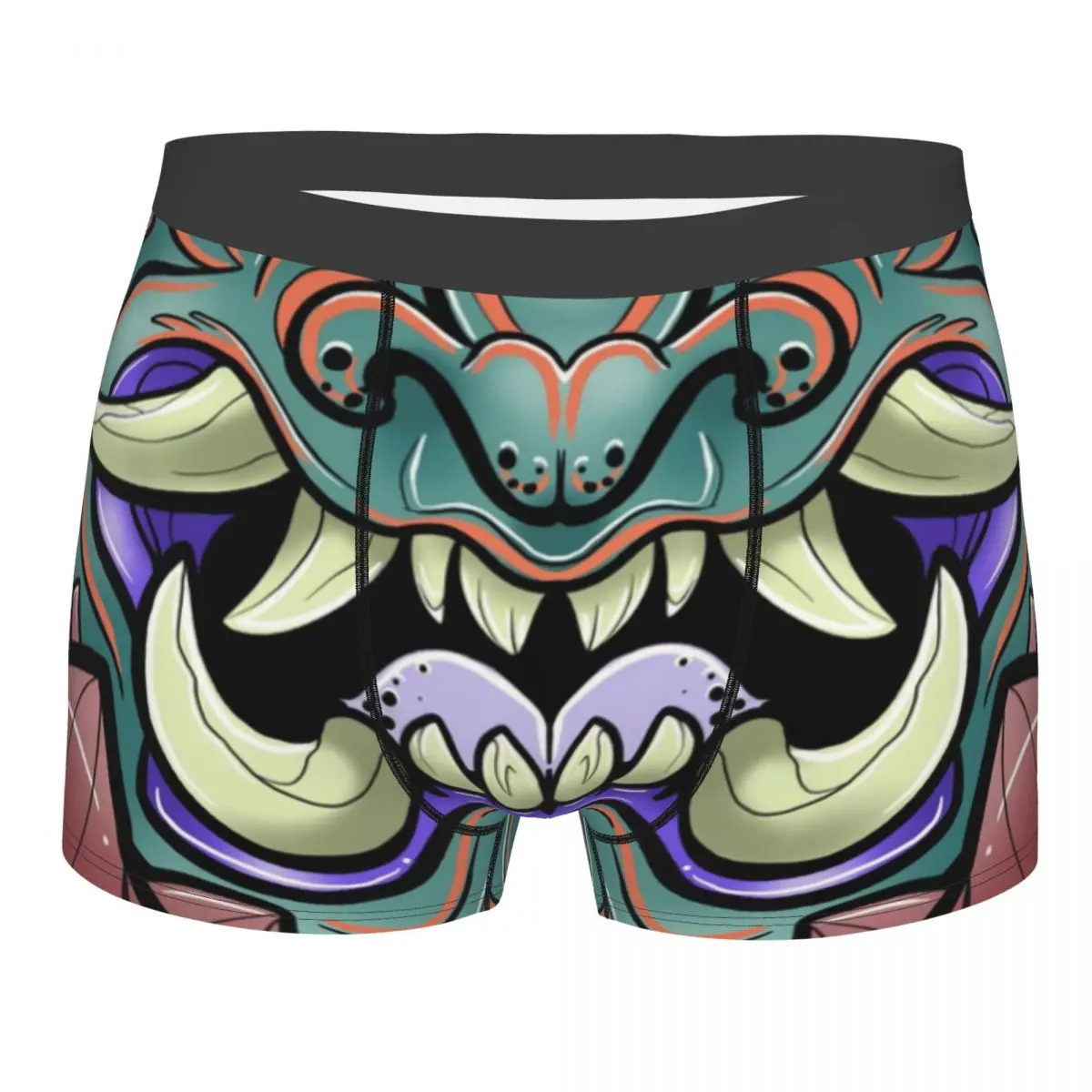 

Oni Face Boxer Shorts Men 3D Printed Male Stretch Japan Samurai Demon Underwear Panties Briefs