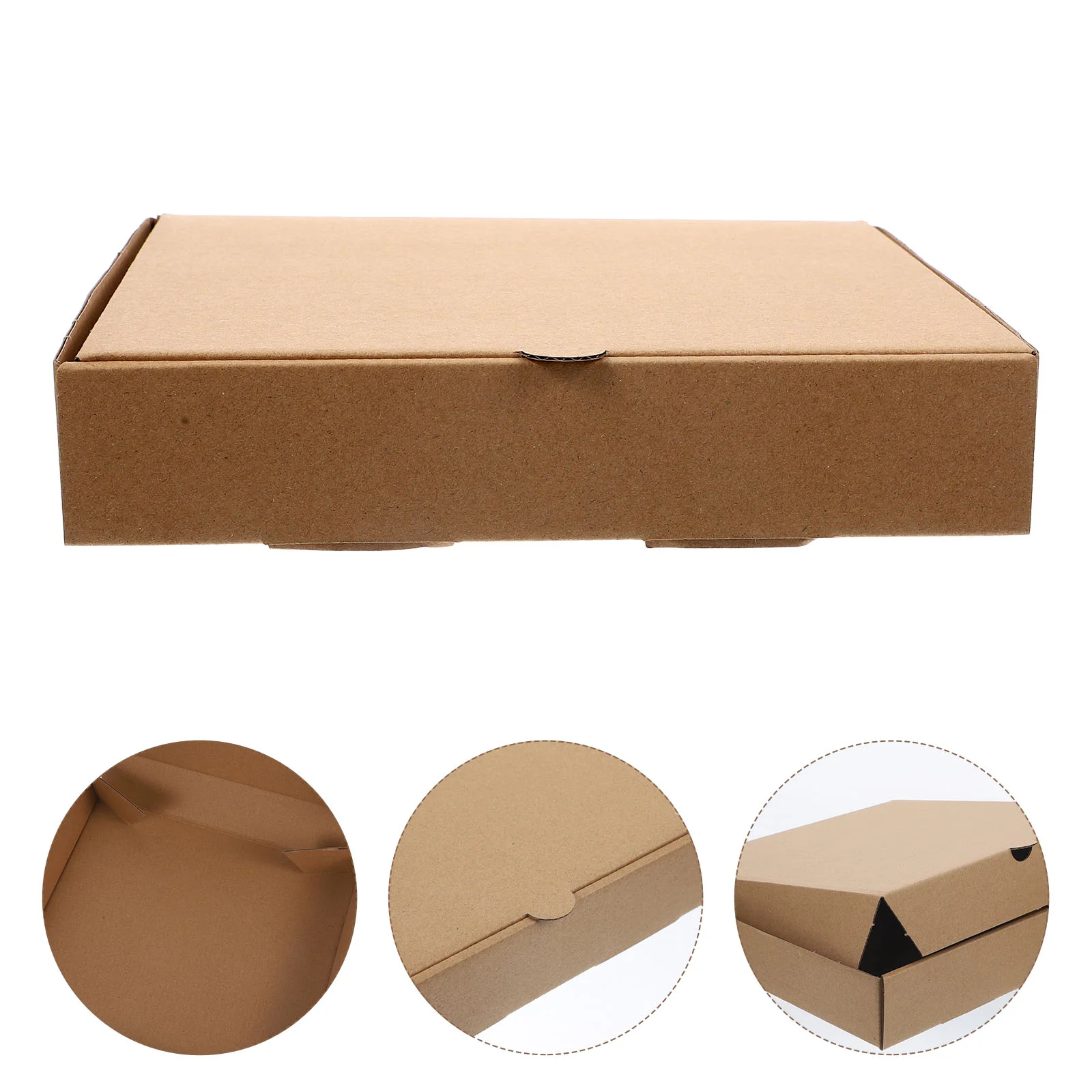 

10 шт. утолщенная пустая коробка из крафт-бумаги для пиццы, мини гофрированные коробки, контейнеры, лотки, держатель для пирога