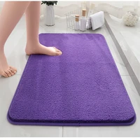 solid color fluffy bathroom mat anti slip bath carpets doormat for toilet absorbent floor rug beside bathtub wash basin washable