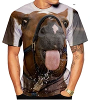 new summer t shirt cute animal donkey pattern 3d printed mens womens children fashion street lightweight breathable tops
