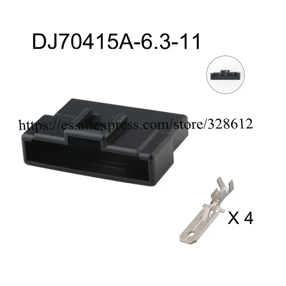 

100set DJ70415A-6.3-11 car wire female cable Waterproof sheath 4 pin connector automotive Plug socket include terminal