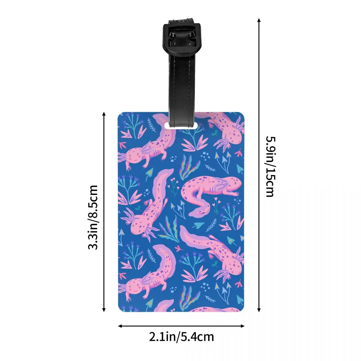 Пользовательские милые саламандры с животными аксолотлей багажная бирка для